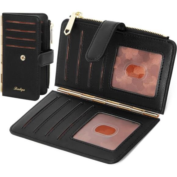 Credit Card Holder for Women Black - Picture 1 of 6